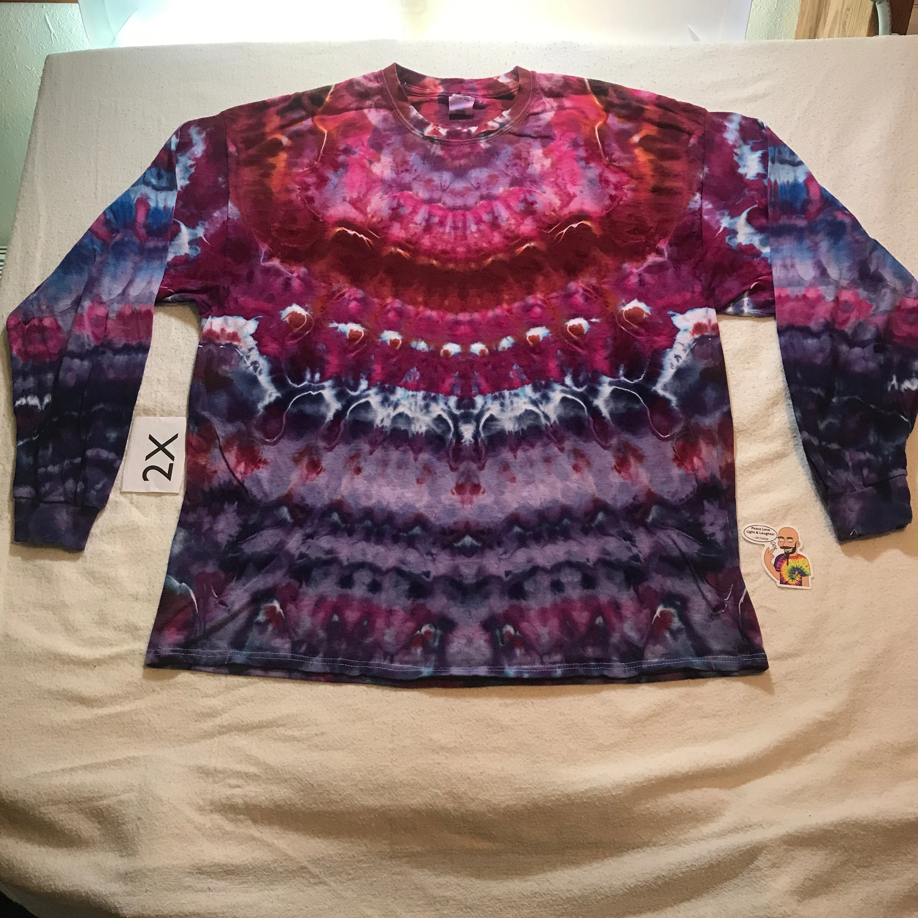 2X Intentionally Random Time Warp Ice-Dye Long Sleeve Tee