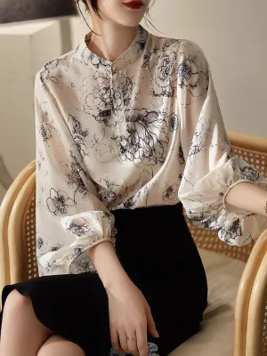 Andrea Elegant Printed Panel Top