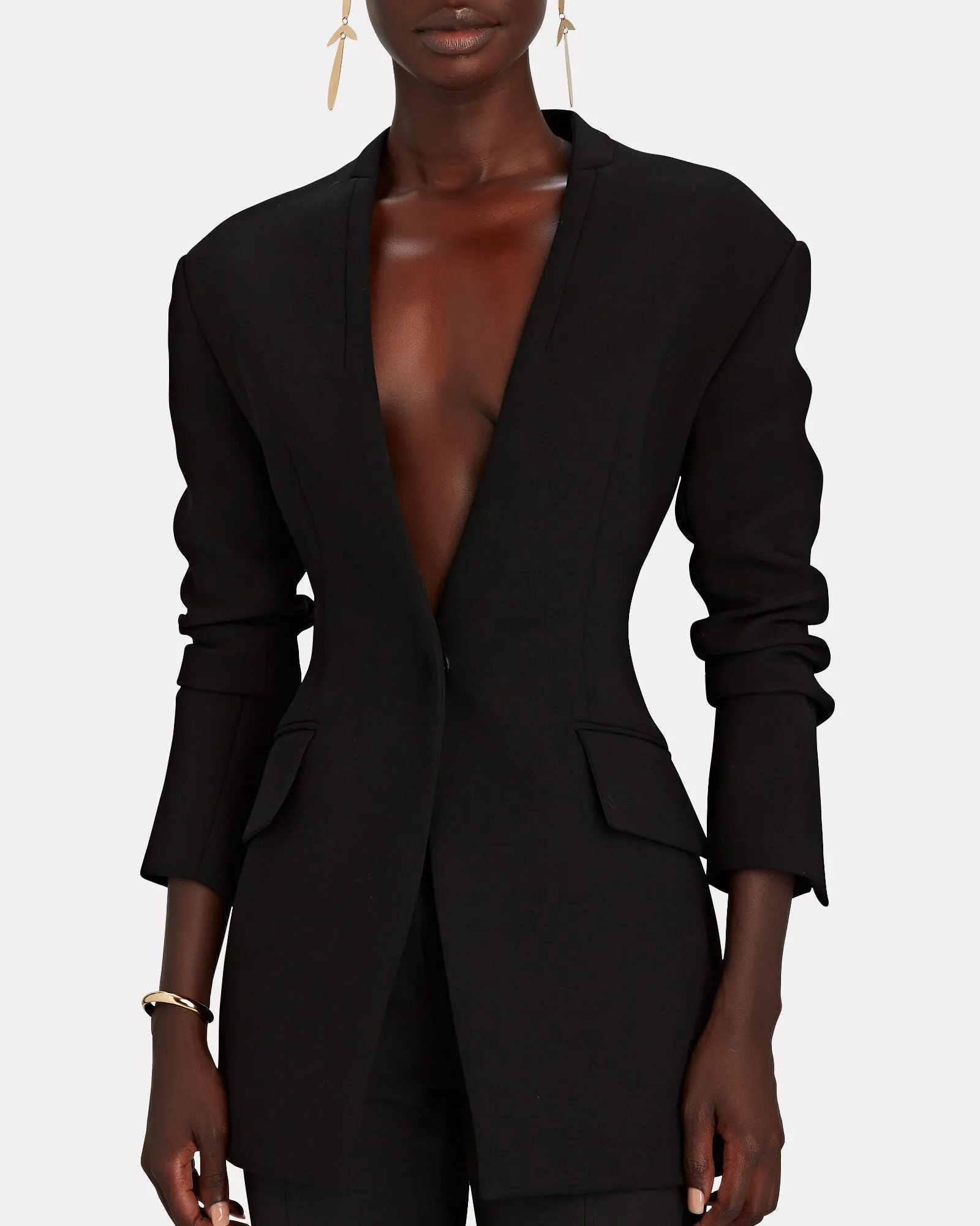 A.W.A.K.E. Mode Collarless Tailored Blazer