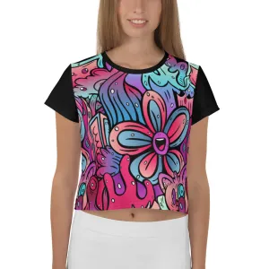 Blooms - All-Over Print Crop Tee