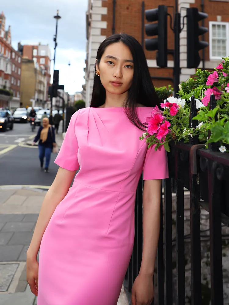 BOAT NECKLINE DRESS