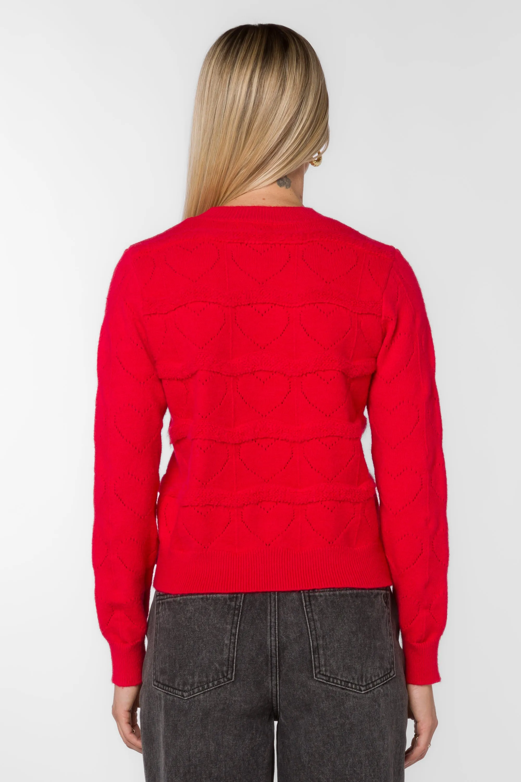 Brinley Red Ribbon Sweater