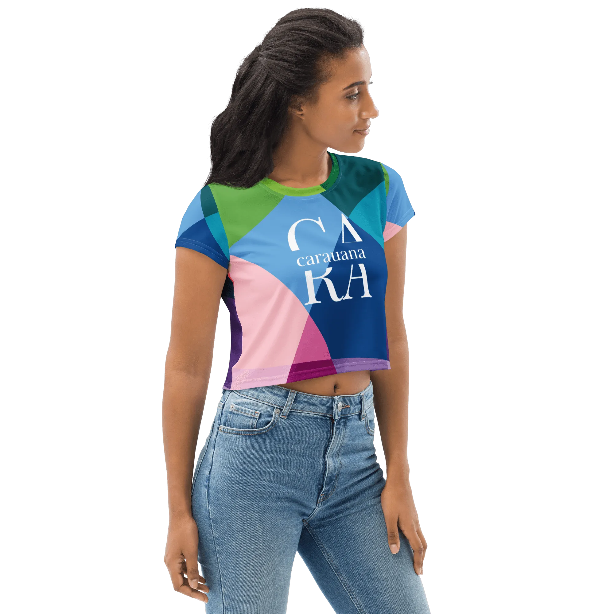 Carauana All-Over Print Crop Tee