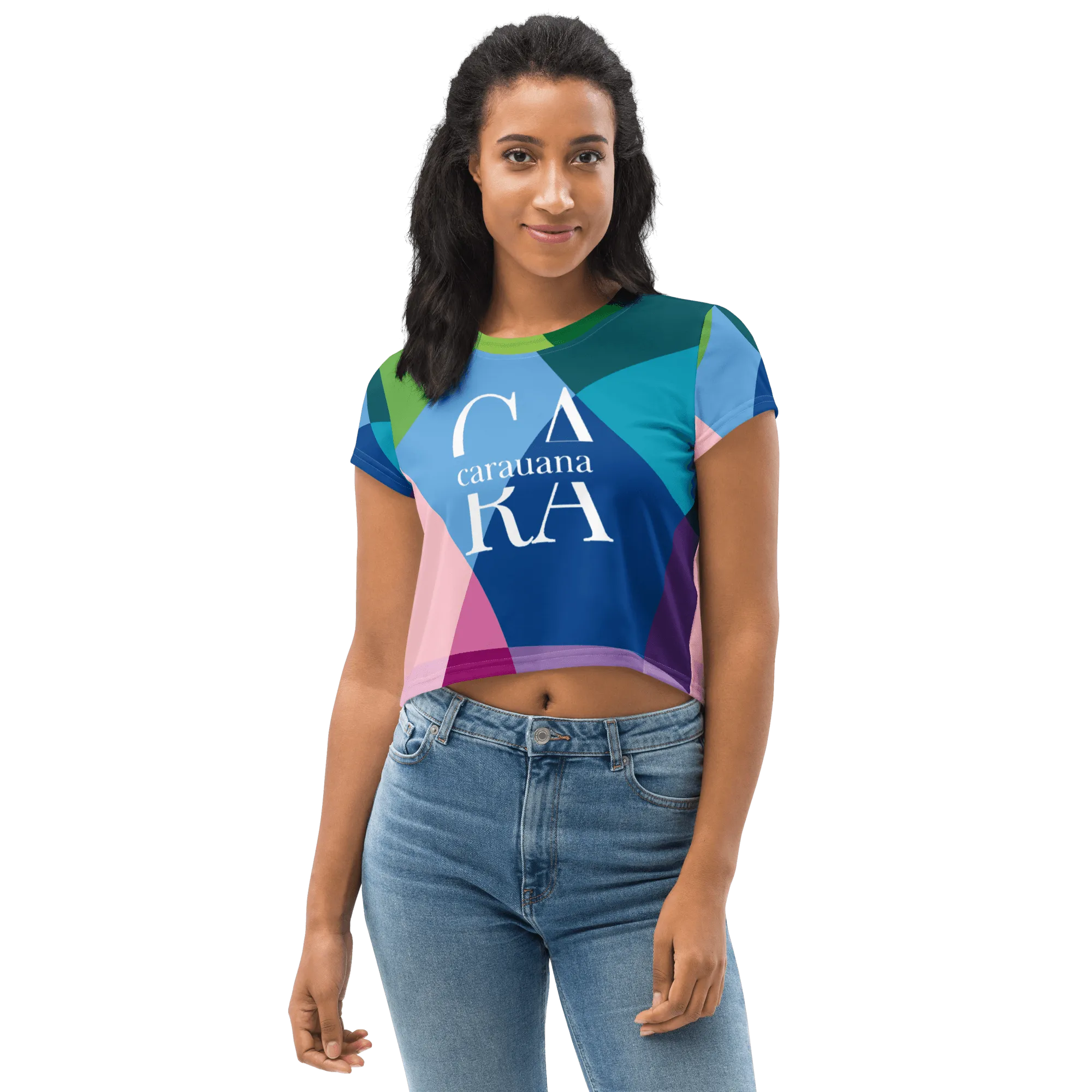 Carauana All-Over Print Crop Tee