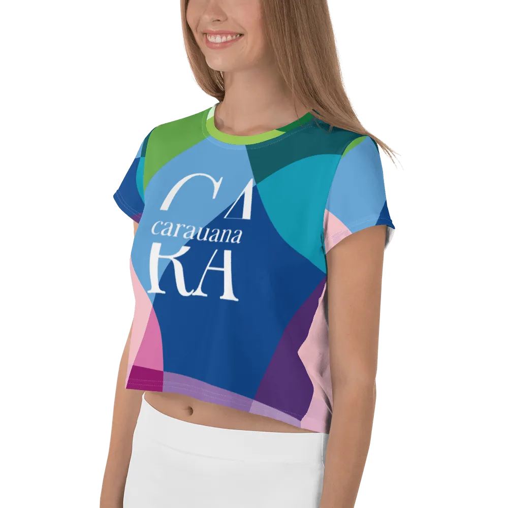 Carauana All-Over Print Crop Tee