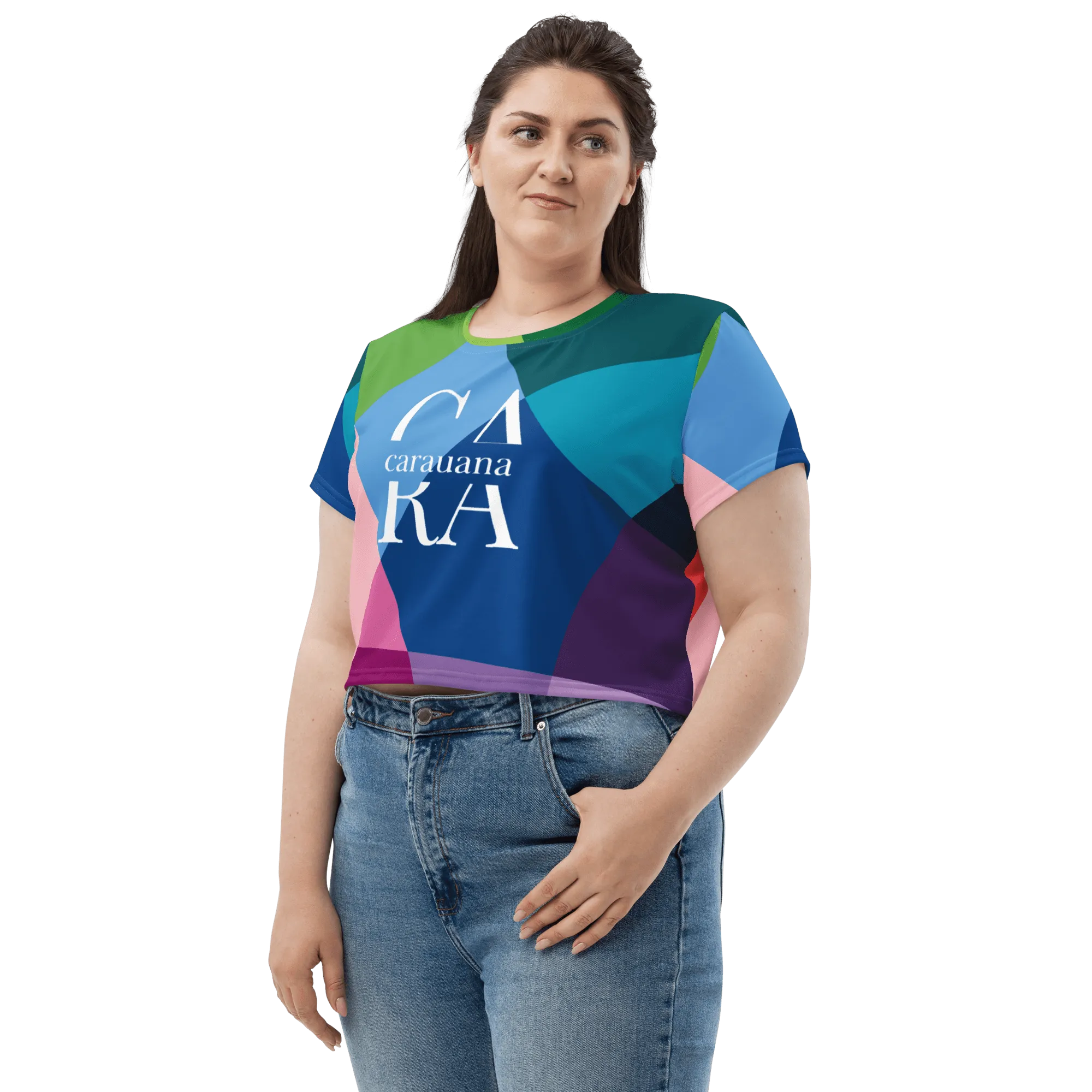 Carauana All-Over Print Crop Tee