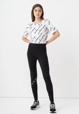 Choice Solid High Waist Legging Pant Black