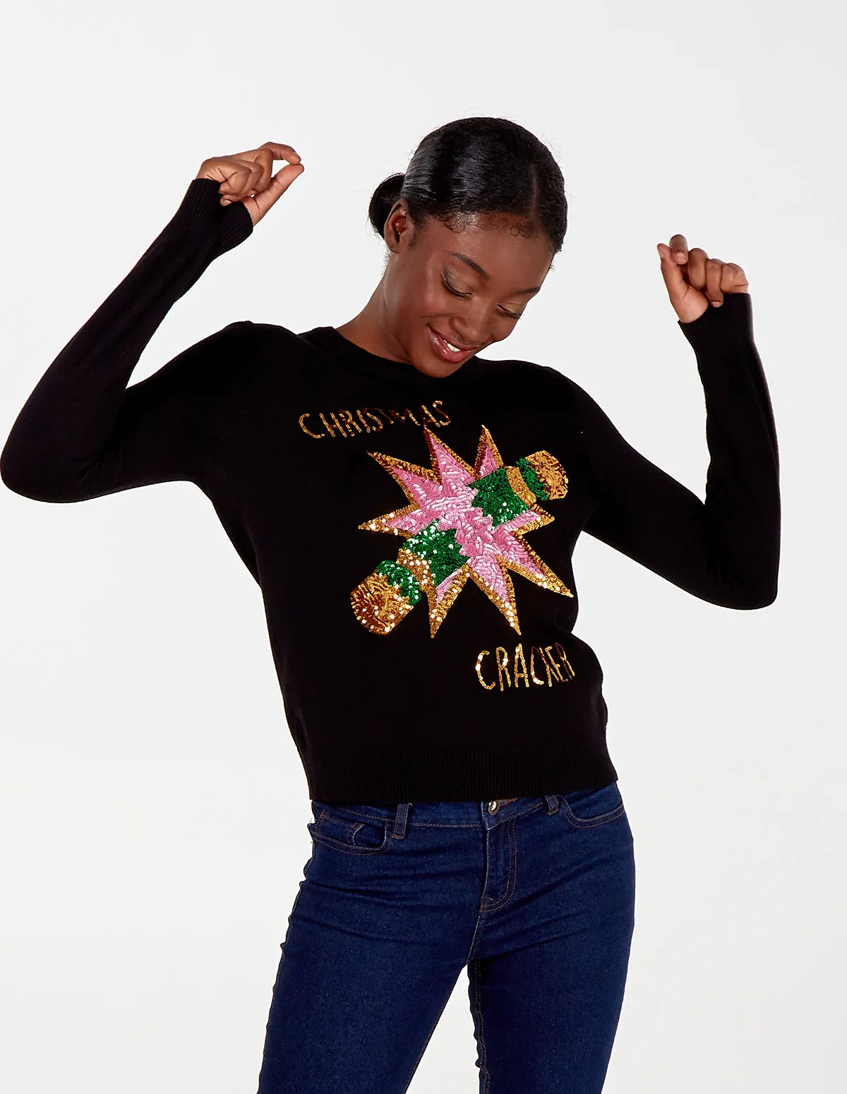 Christmas Cracker Sequin Jumper