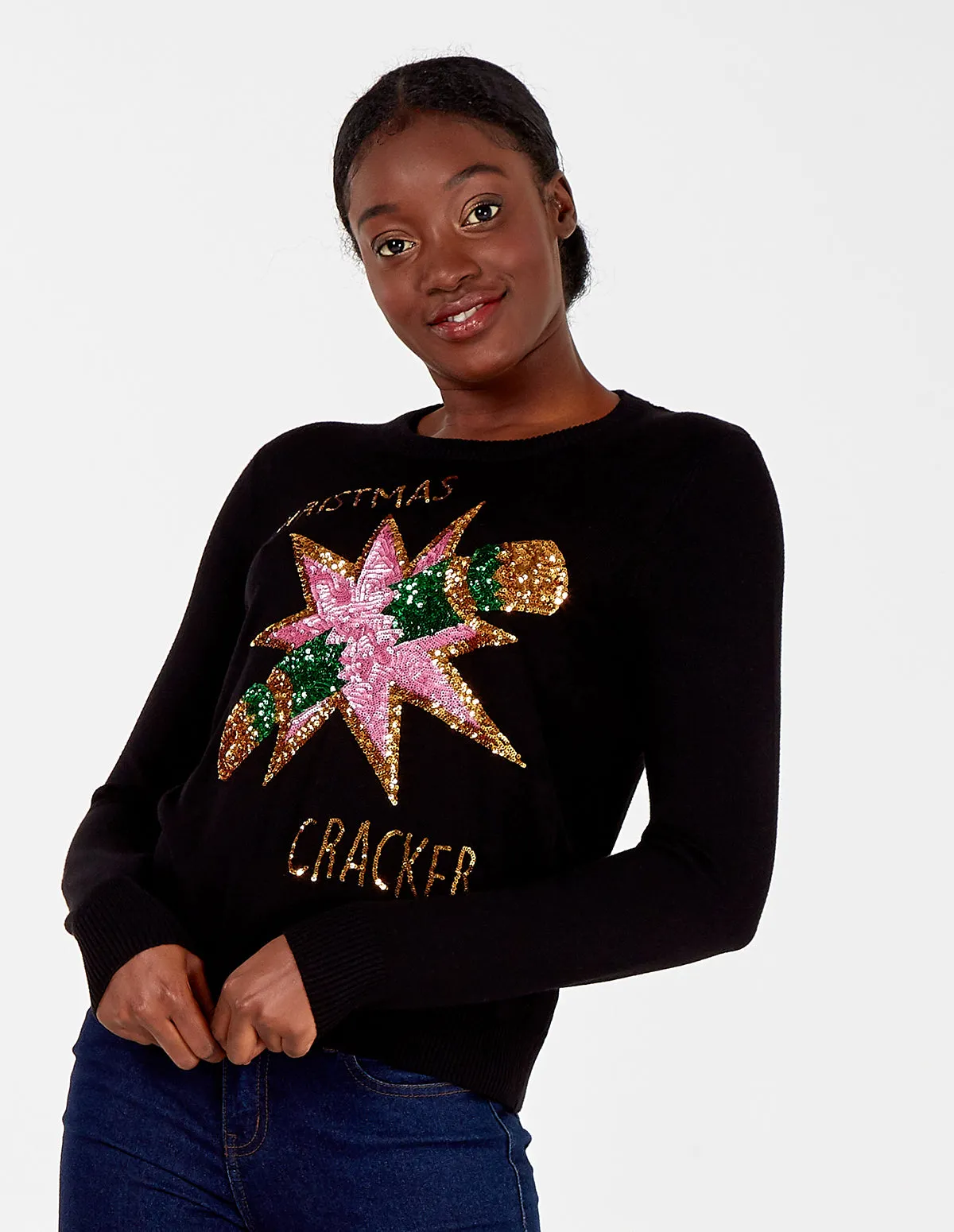 Christmas Cracker Sequin Jumper