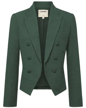 Clover Green Boucle Cropped Brooke Blazer