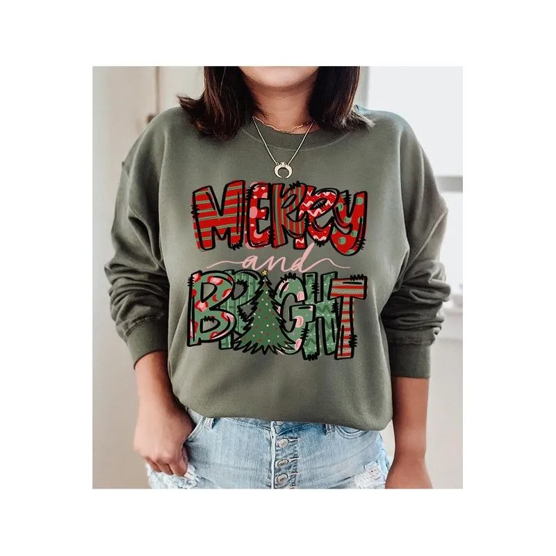 COLOR BEAR Merry & Bright Christmas Sweatshirt