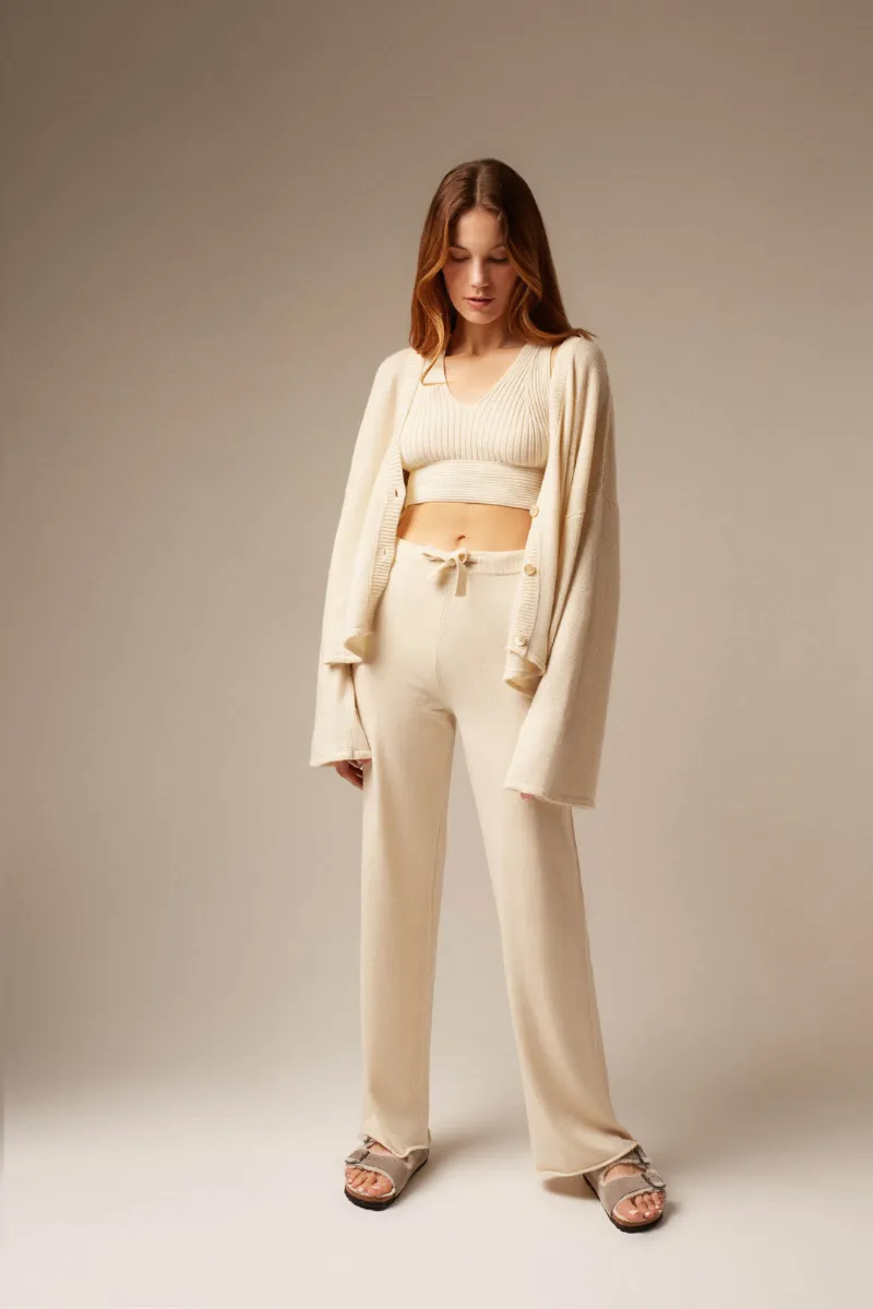 COMO CASHMERE TROUSER IN CREAM