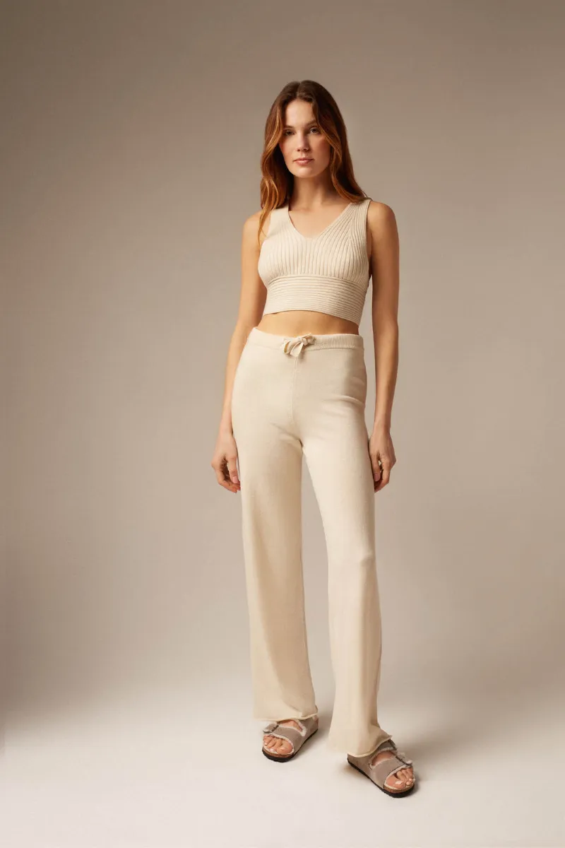 COMO CASHMERE TROUSER IN CREAM