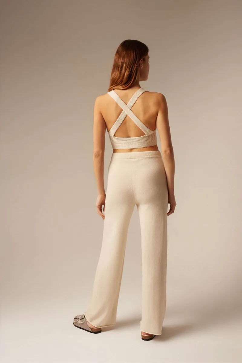 COMO CASHMERE TROUSER IN CREAM