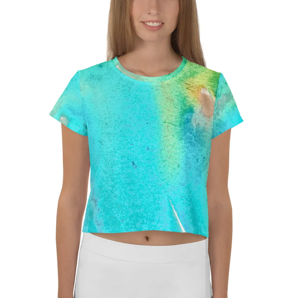 CROP TEE : TROPICAL WATER MOVEMENTS