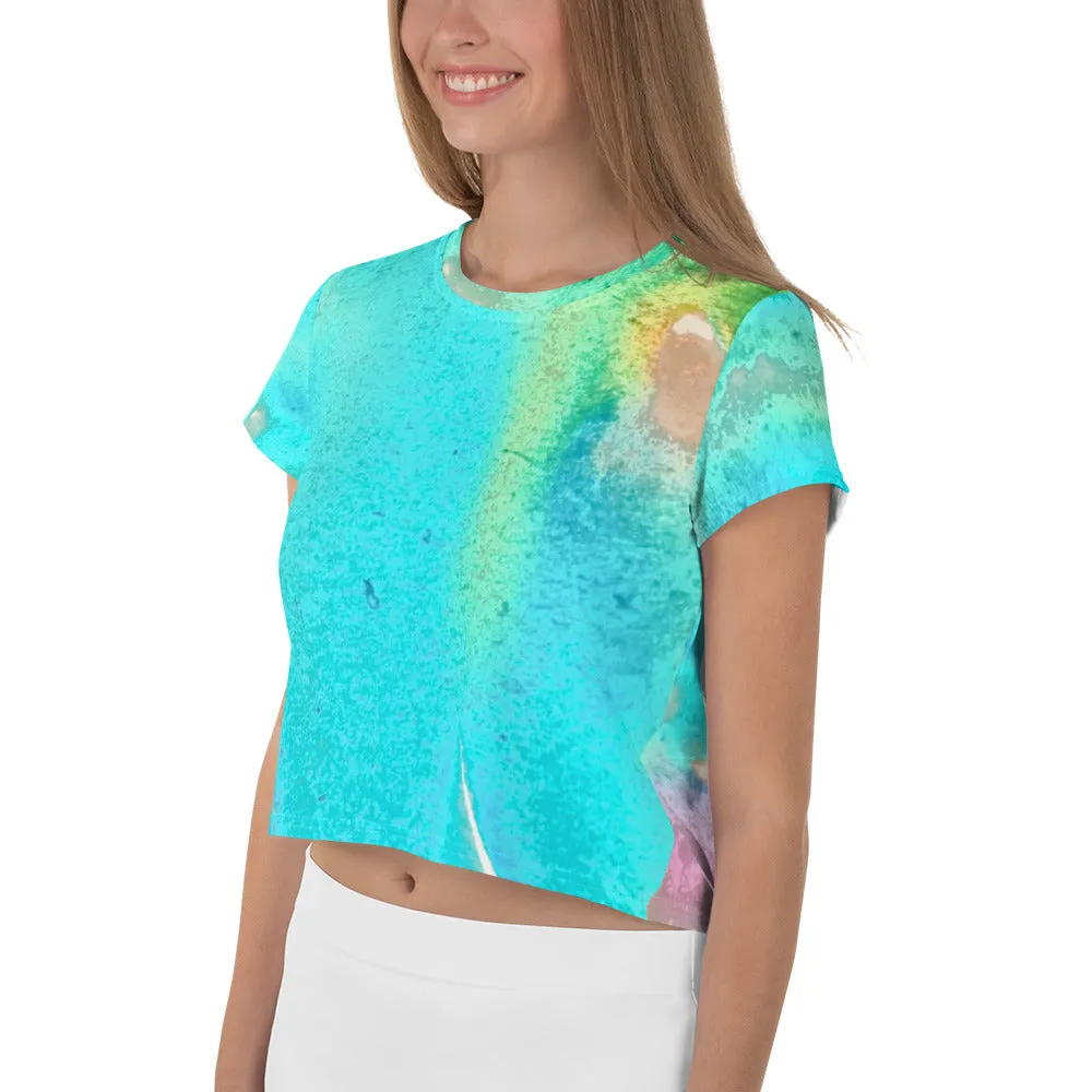 CROP TEE : TROPICAL WATER MOVEMENTS