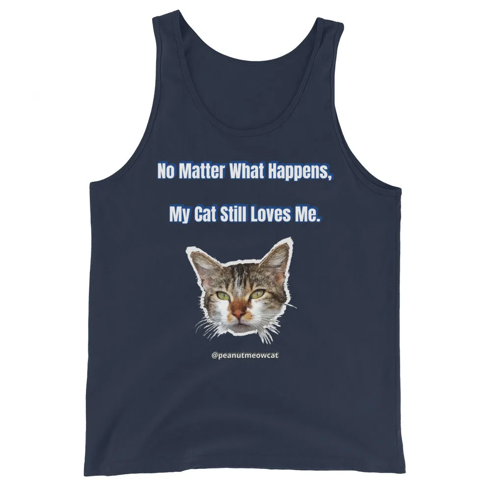 Cute Cat Unisex Tank Top, Cute Peanut Meow Cat Premium Best Tank Top-Printed in USA/EU