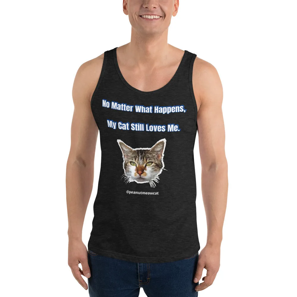 Cute Cat Unisex Tank Top, Cute Peanut Meow Cat Premium Best Tank Top-Printed in USA/EU