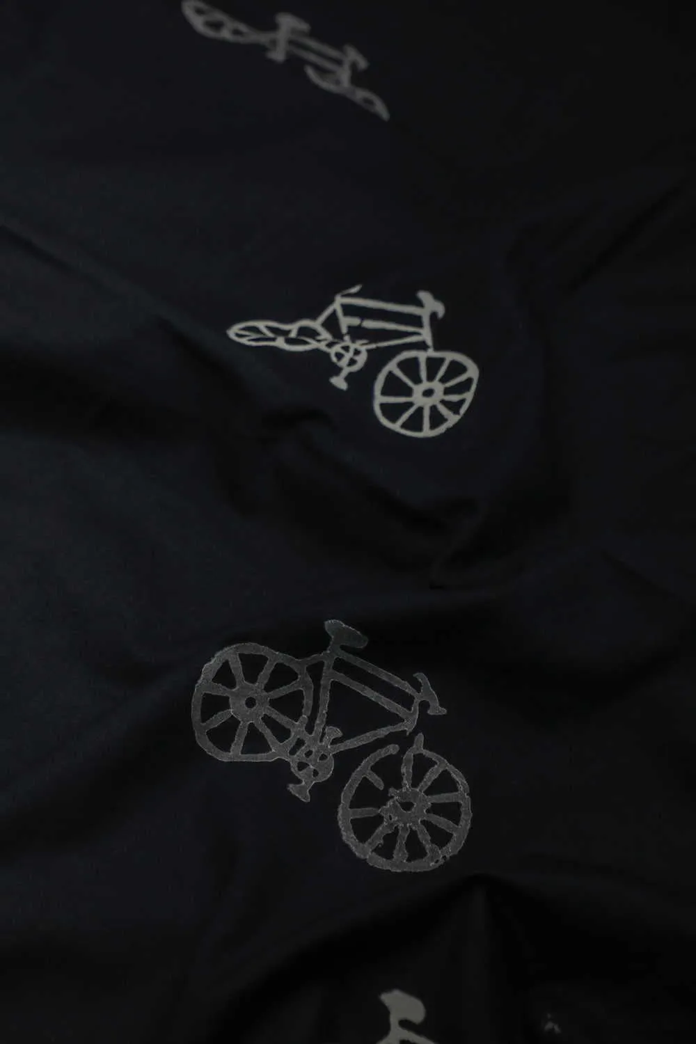 Cycle - Black Bagru Cotton Fabric