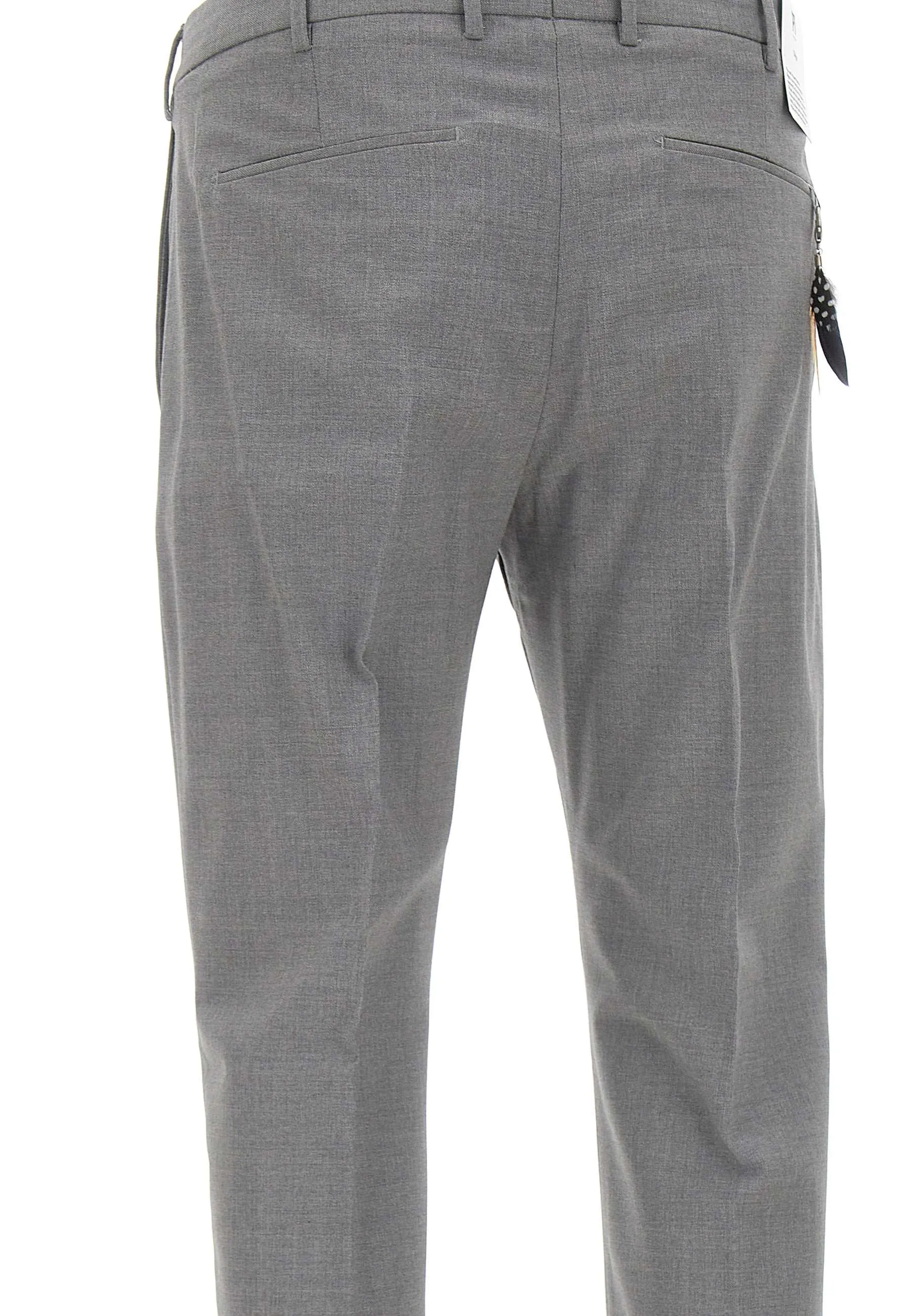 Dieci Men's Wool Trousers in Light Grey