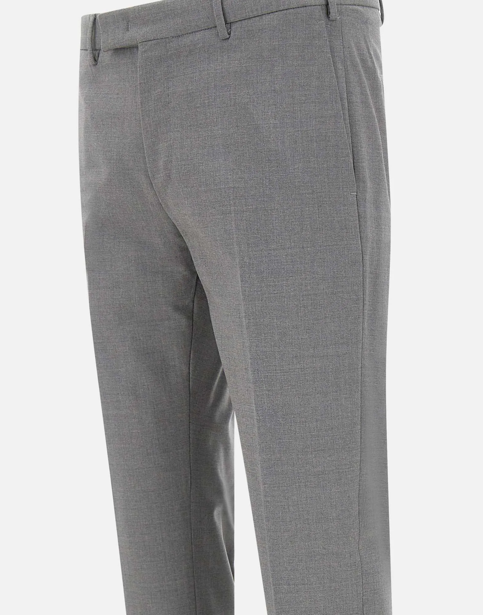 Dieci Men's Wool Trousers in Light Grey