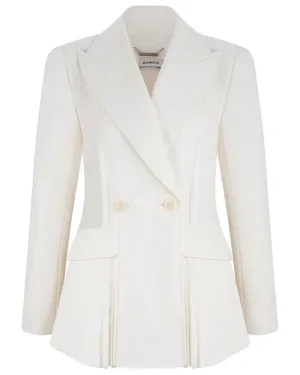 Eggshell Pleated Izzie Blazer