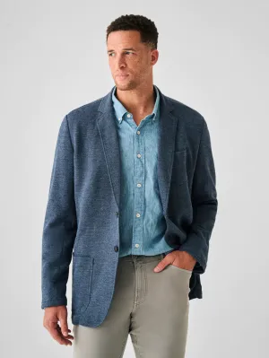 Faherty Men's Inlet Knit Blazer in Deep Navy Melange