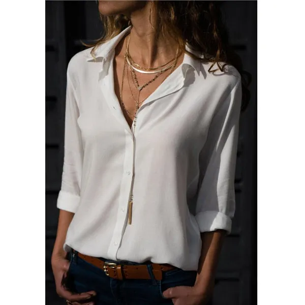 FashionSierra - Casual Long Sleeve Elegant Shirt