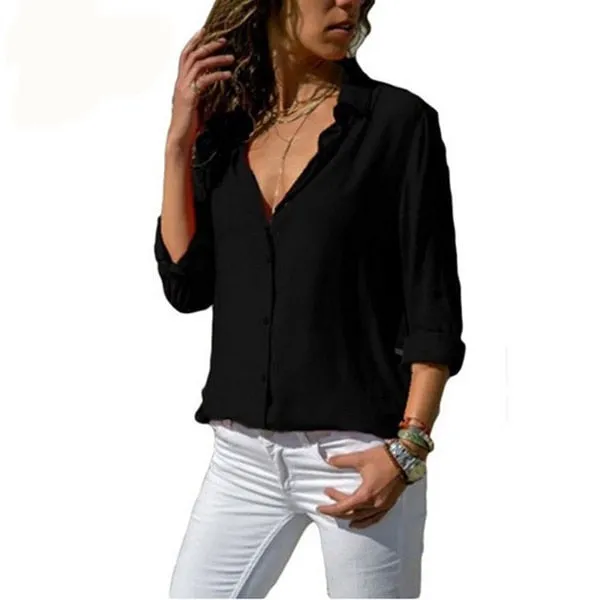 FashionSierra - Casual Long Sleeve Elegant Shirt