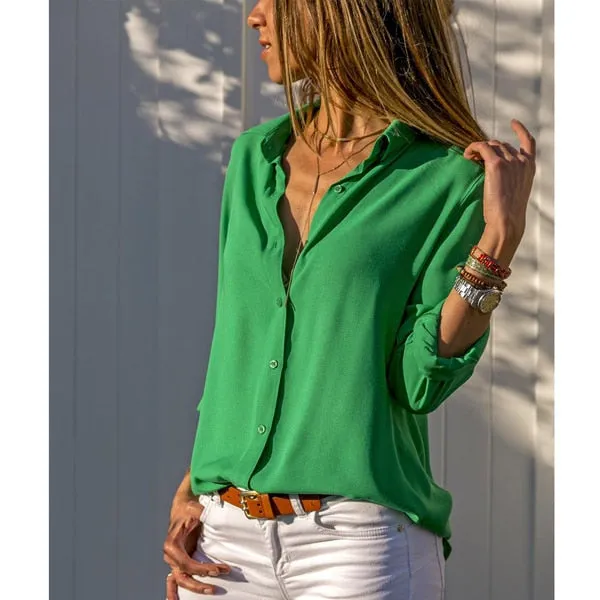 FashionSierra - Casual Long Sleeve Elegant Shirt