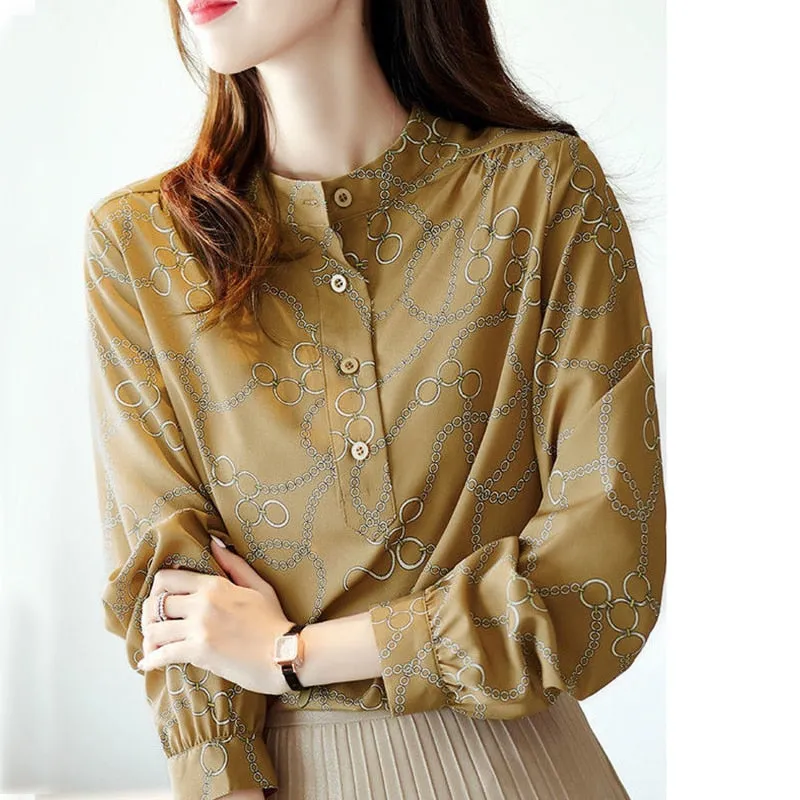 FashionSierra - Patchwork Elegant Fashion Chiffon Shirts