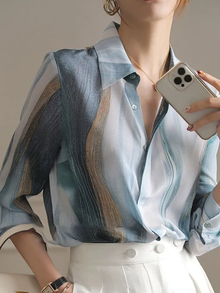 FashionSierra - Patchwork Elegant Fashion Chiffon Shirts