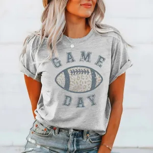 Game Day Leopard Football Graphic Tee