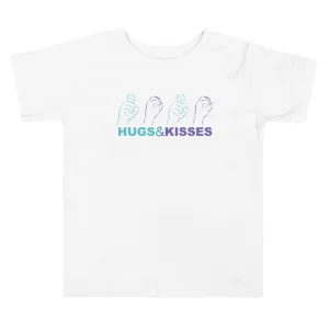 HUGS & KISSES Toddler Short Sleeve (Black & White) Tees