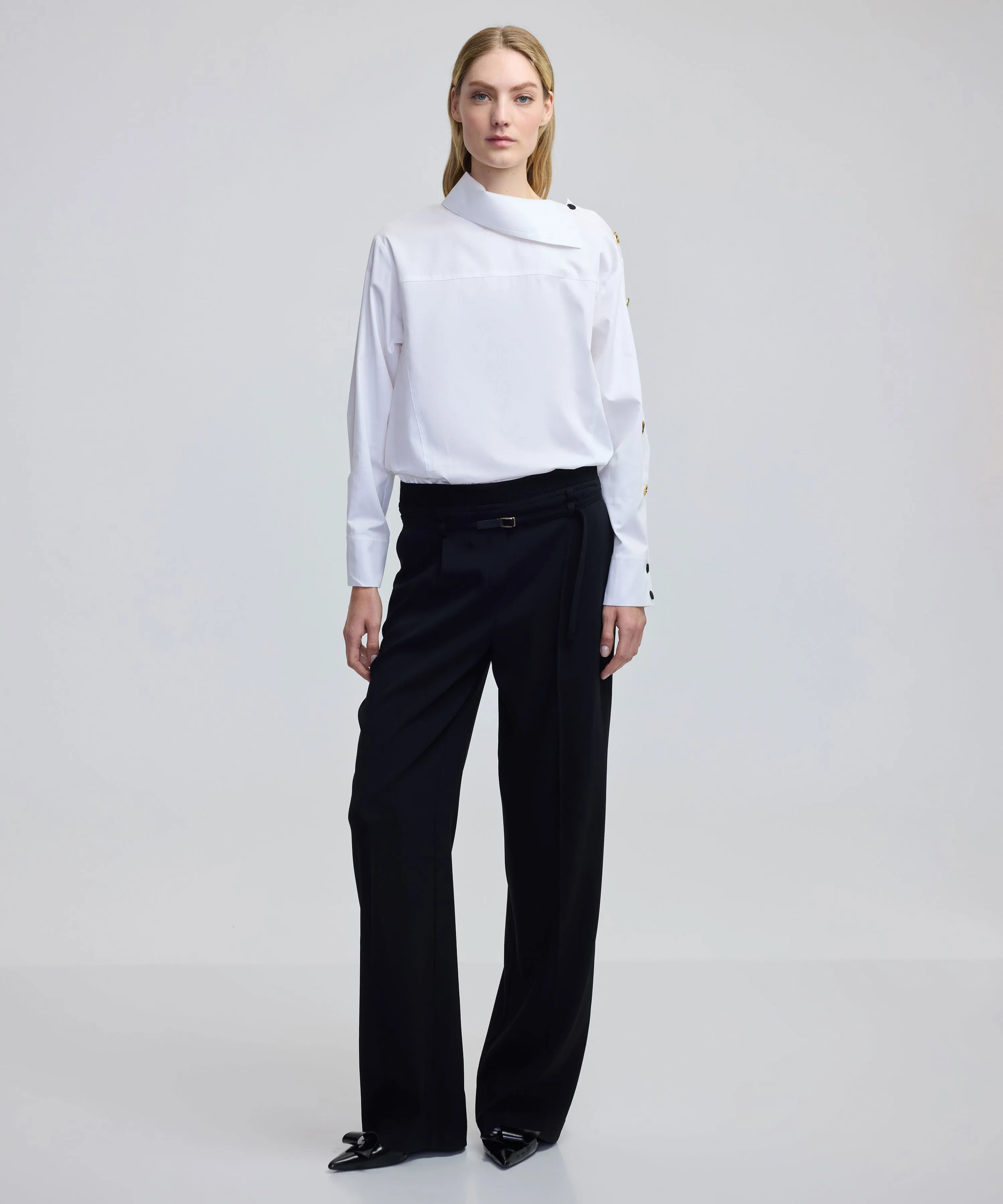 Ipekyol Knitwear Mix Wide Leg Fit Trousers Black