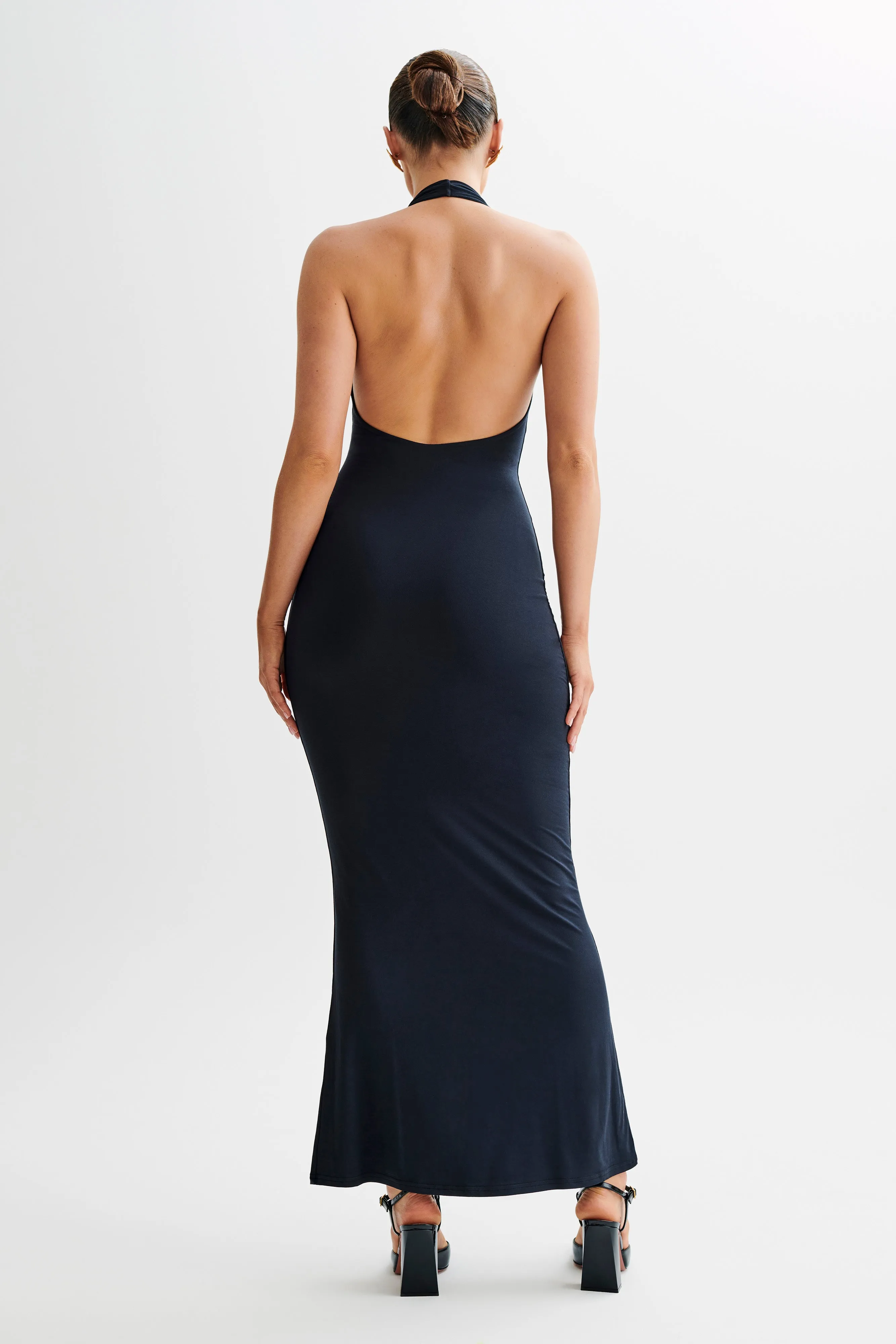 Jessica Modal Halter Maxi Dress - Black