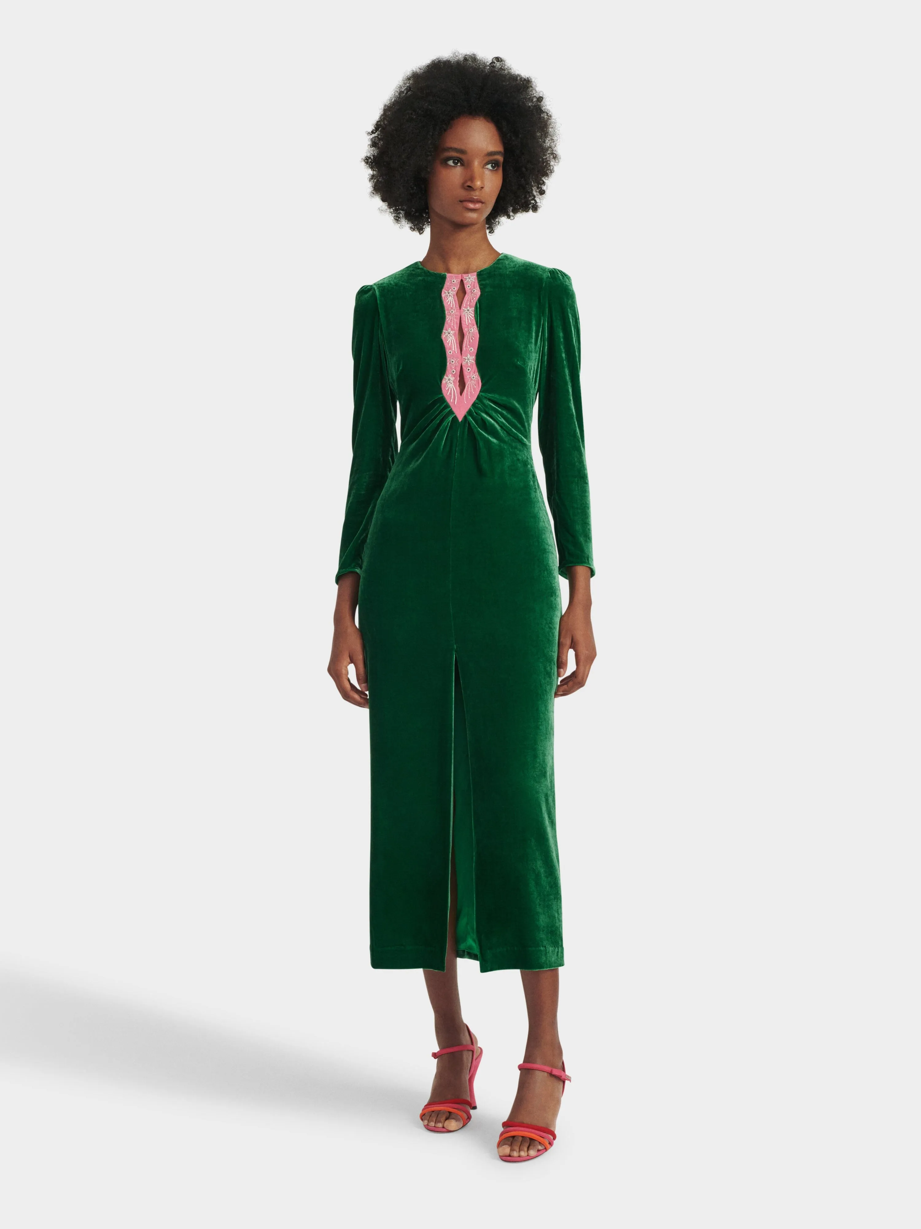 Jinx C Dress in Bright Emerald