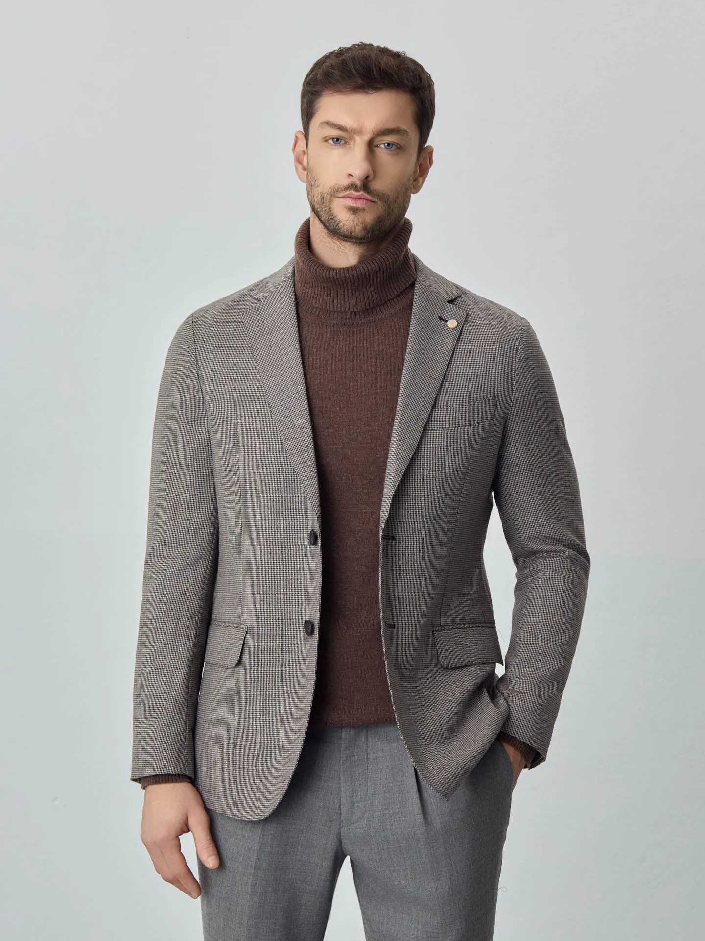 Leisure deconstructed houndstooth blazer