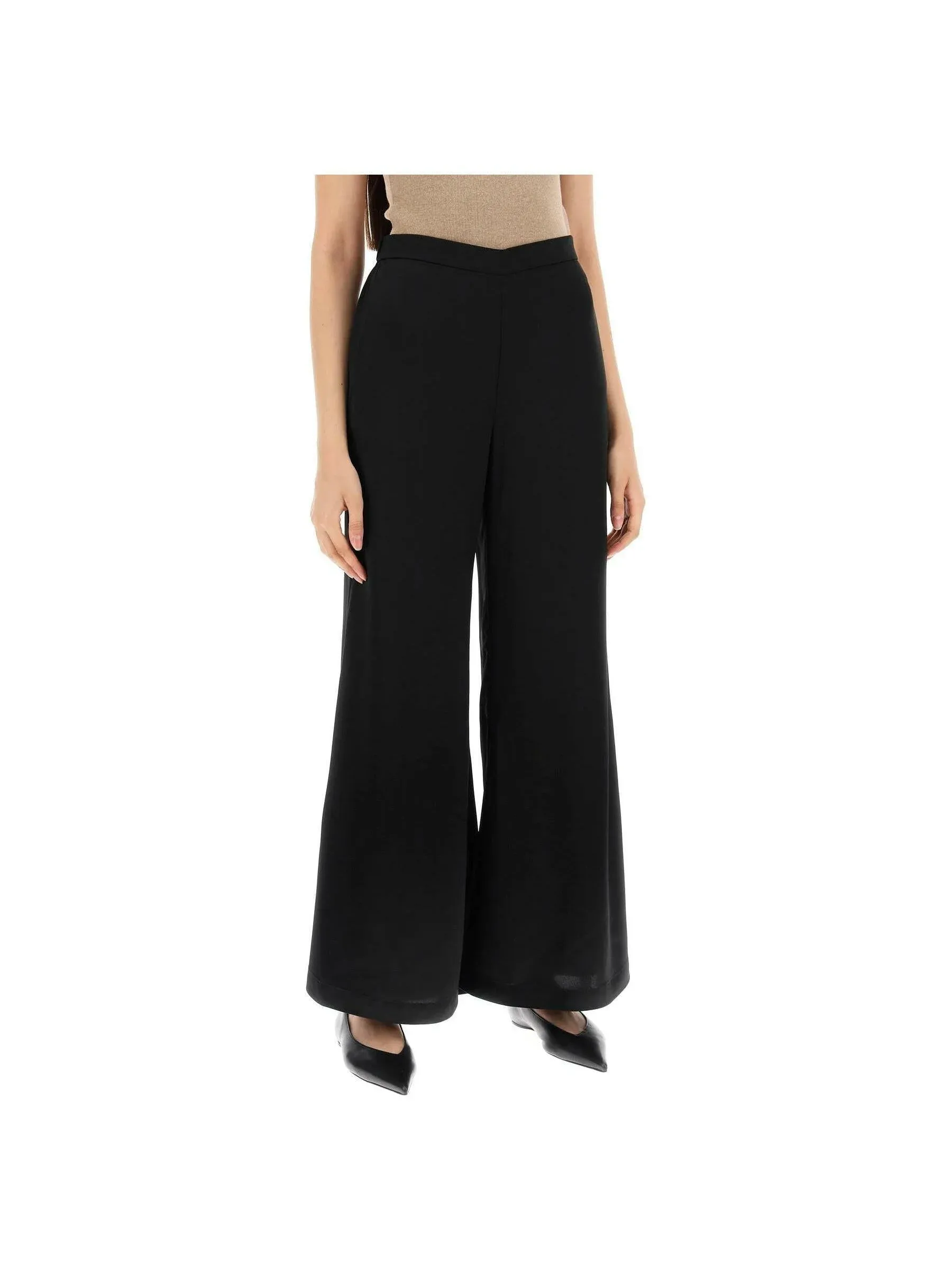 Lucee Satin Wide-Leg Trousers