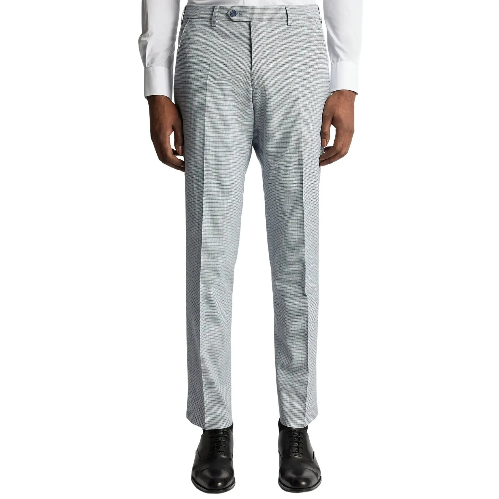 Matteo Check Suit Trousers - Blue