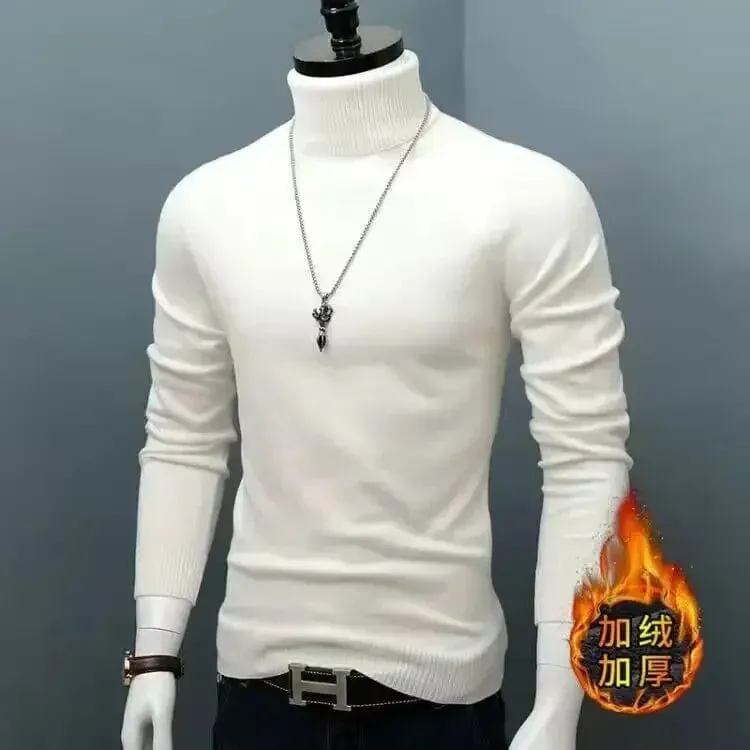 Men Turtle Neck  Slim Fit  Pullover Classic Sweater