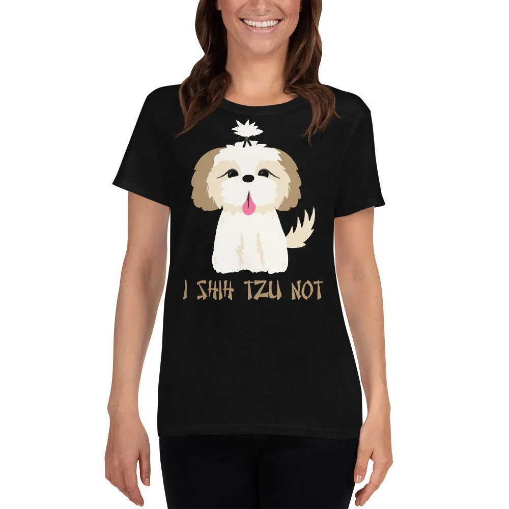 Minty Tees "I Shih Tzu Not" Dog Inspired Women's Short Sleeve T-Shirt