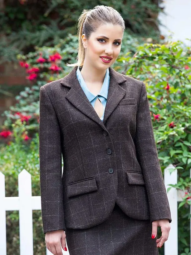 Natural Tweed Wool Brown Jacket