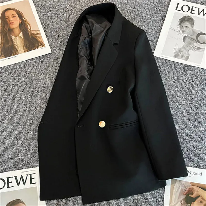 Office Blazers For Women 2025 Casual Fashion Long Sleeve New White Black Single Button Jackets Coats Blazer