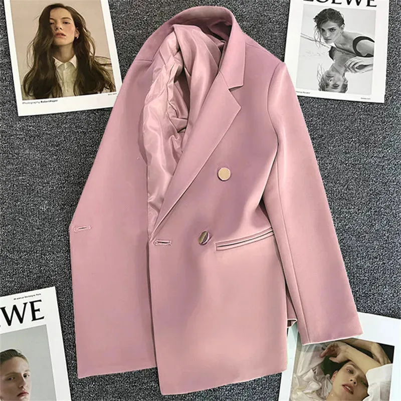 Office Blazers For Women 2025 Casual Fashion Long Sleeve New White Black Single Button Jackets Coats Blazer