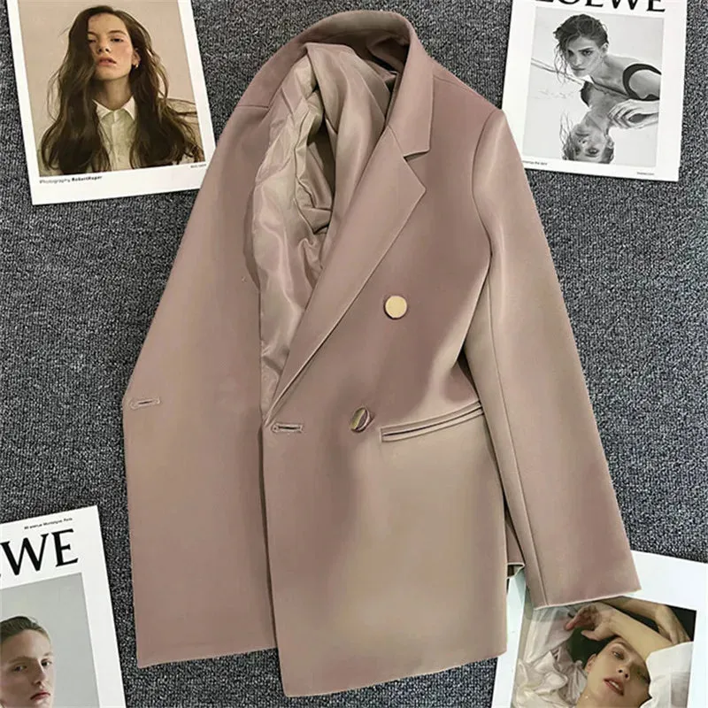 Office Blazers For Women 2025 Casual Fashion Long Sleeve New White Black Single Button Jackets Coats Blazer