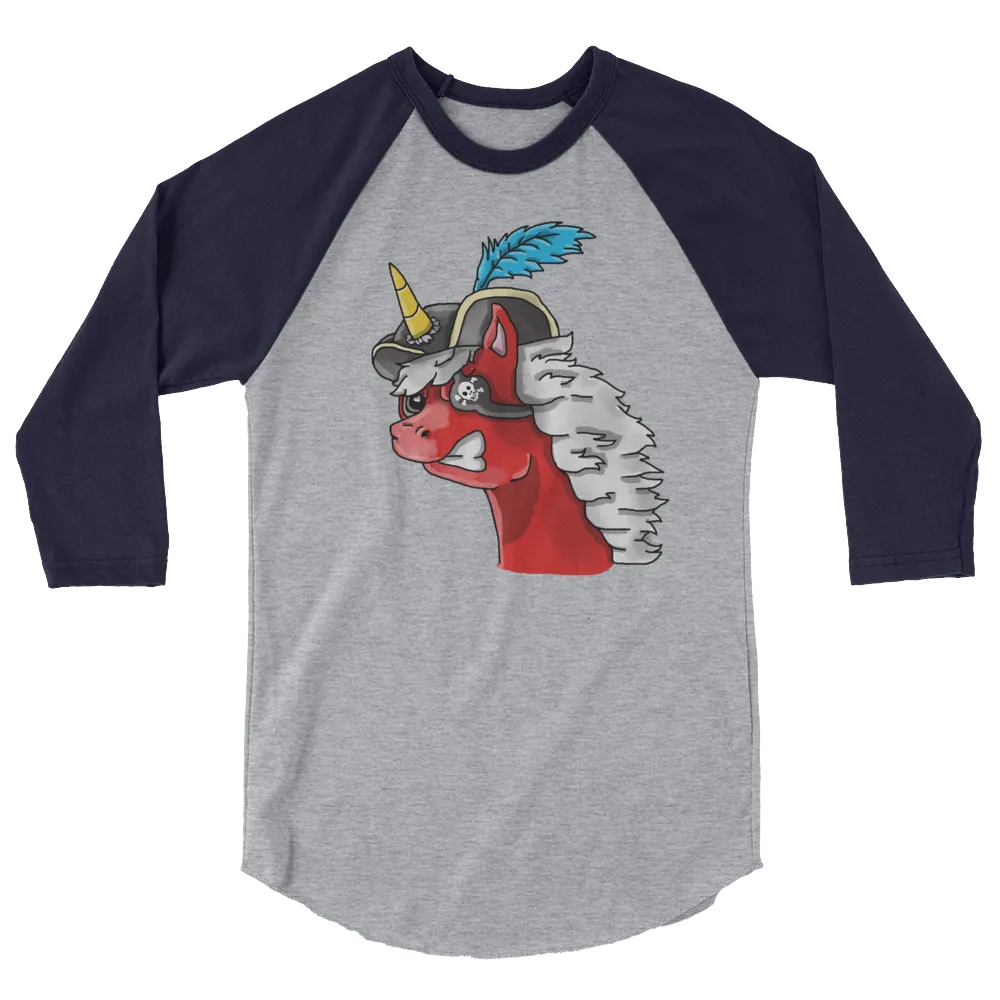 Pirate Unicorn Baseball Tee