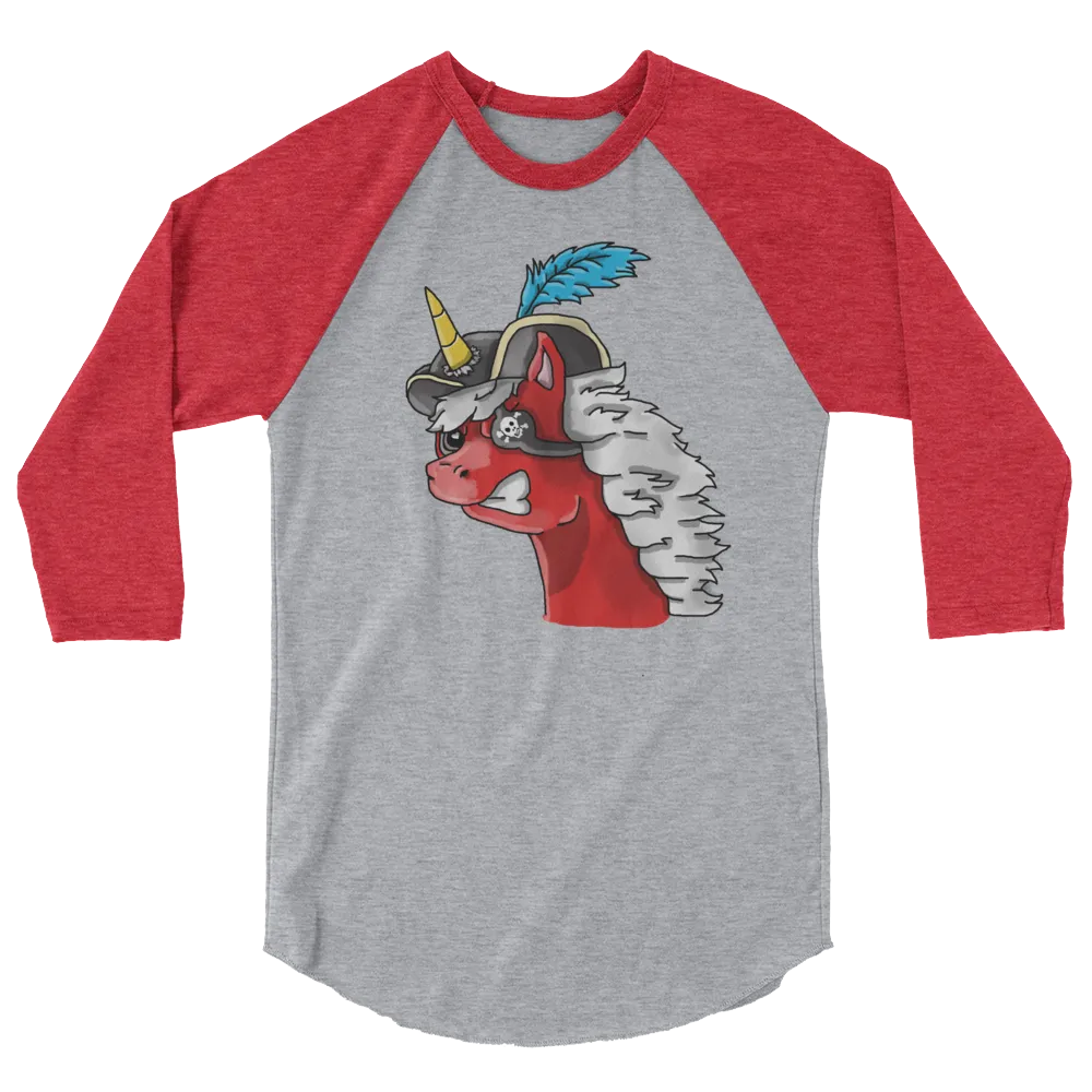 Pirate Unicorn Baseball Tee