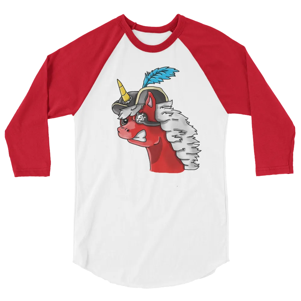 Pirate Unicorn Baseball Tee