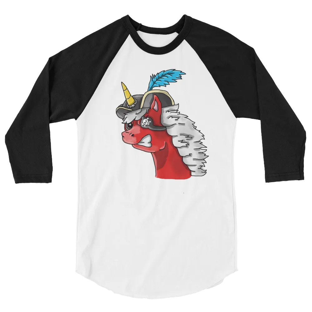 Pirate Unicorn Baseball Tee